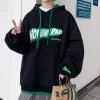 The 2022 spring new men's hooded sweatshirt, a trendy men's brand, is a loose and casual pullover and a men's coat with letters details Picture